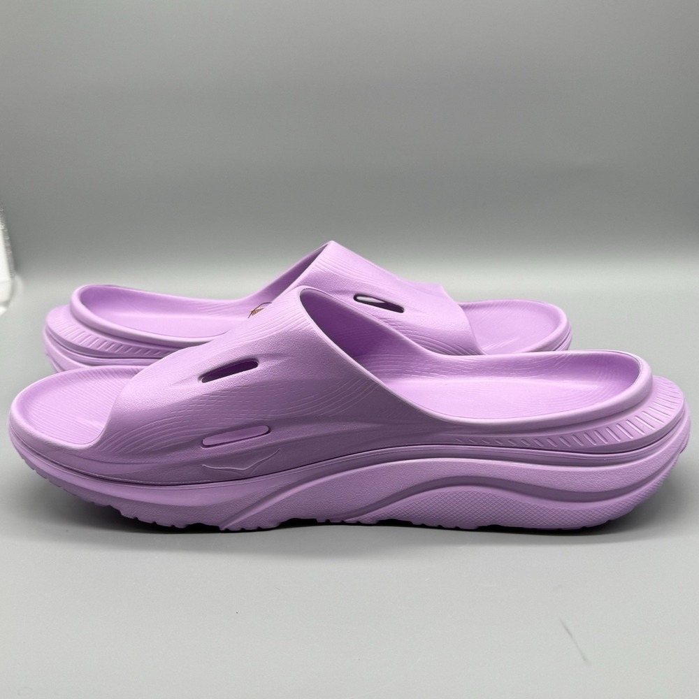 Hoka One Ora Recovery Slide 3‎ Sandals Purple Men's 12 Women's 14 Comfort - Picture 7 of 9